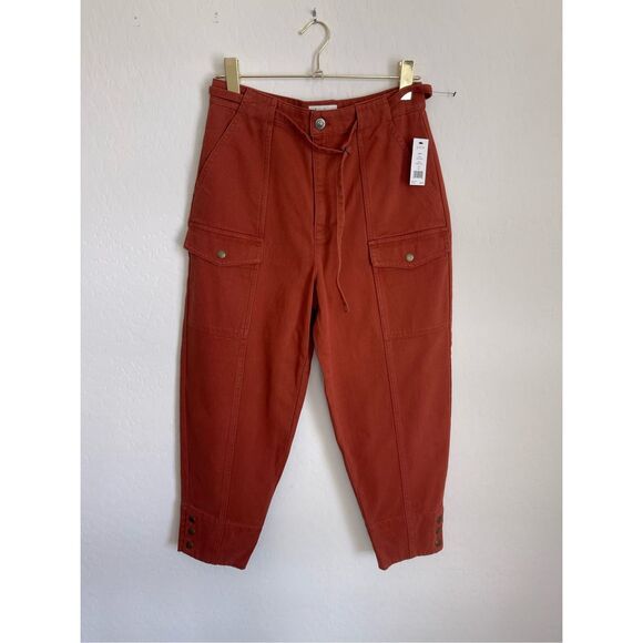 JOIE Hadiya Paperbag Style Jeans With Cargo Pockets Size 6 NWT - Picture 1 of 8